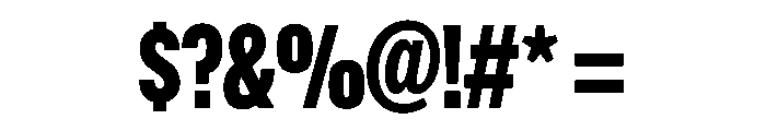Headline Gothic Regular Font OTHER CHARS