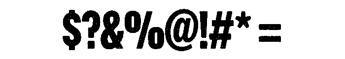 Headline Gothic Rough Font OTHER CHARS