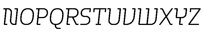 Hedonic Light Italic Font UPPERCASE