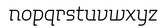 Hedonic Light Italic Font LOWERCASE