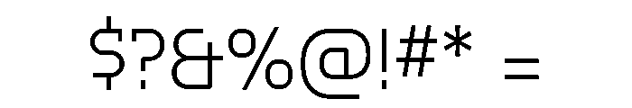 Hedonic Light Font OTHER CHARS