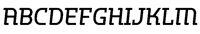 Hedonic Regular Italic Font UPPERCASE