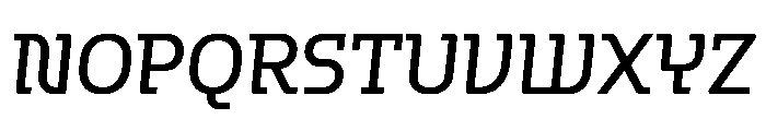 Hedonic Regular Italic Font UPPERCASE
