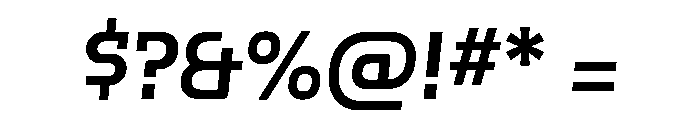 Hedonic Semi Bold Italic Font OTHER CHARS
