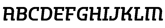 Hedonic Semi Bold Italic Font UPPERCASE