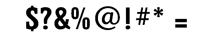 Helium Bold Font OTHER CHARS