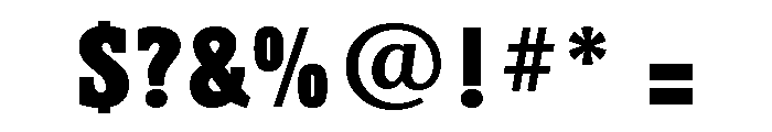 Helium Extra Bold Font OTHER CHARS