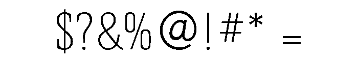 Helium Light Font OTHER CHARS