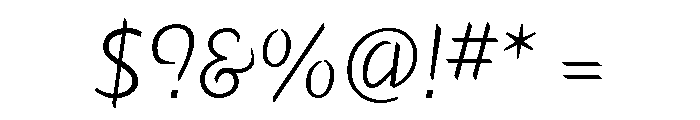 Hemingway New Style Light Italic Font OTHER CHARS