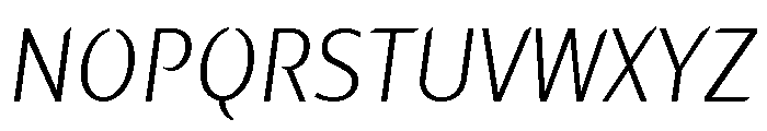 Hemingway New Style Light Italic Font UPPERCASE