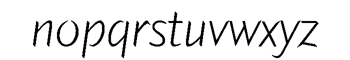Hemingway New Style Light Italic Font LOWERCASE
