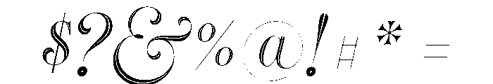 Heroe Inline Font OTHER CHARS