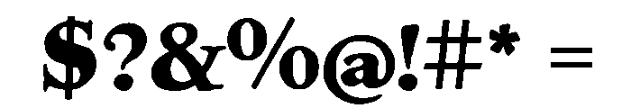 Hess Monoblack Regular Font OTHER CHARS