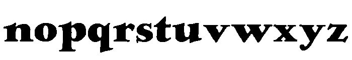 Hess Monoblack Regular Font LOWERCASE