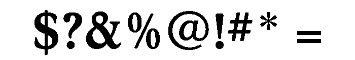 Hess Old Style Bold Font OTHER CHARS