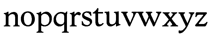 Hess Old Style Regular Font LOWERCASE
