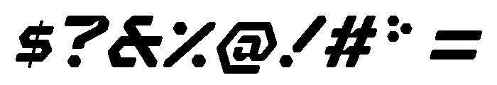 Hexaframe Bold Oblique Font OTHER CHARS