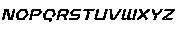 Hexaframe Bold Oblique Font UPPERCASE