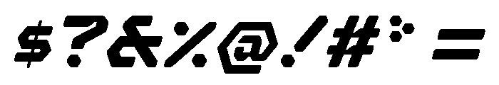 Hexaframe Extra Bold Oblique Font OTHER CHARS