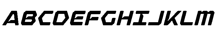 Hexaframe Extra Bold Oblique Font UPPERCASE
