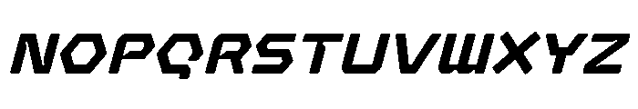 Hexaframe Extra Bold Oblique Font UPPERCASE