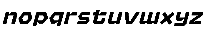 Hexaframe Extra Bold Oblique Font LOWERCASE