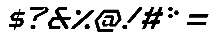 Hexaframe Extra Light Oblique Font OTHER CHARS