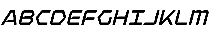 Hexaframe Extra Light Oblique Font UPPERCASE