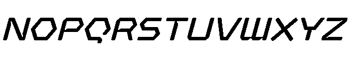 Hexaframe Extra Light Oblique Font UPPERCASE