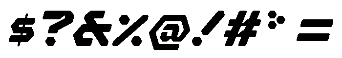 Hexaframe Heavy Oblique Font OTHER CHARS