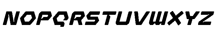 Hexaframe Heavy Oblique Font UPPERCASE