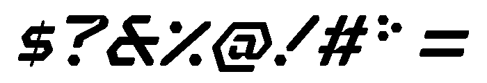 Hexaframe Light Oblique Font OTHER CHARS