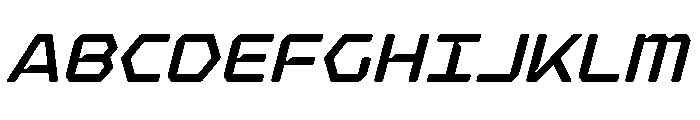 Hexaframe Light Oblique Font UPPERCASE