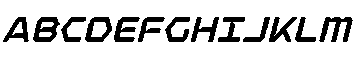 Hexaframe Regular Oblique Font UPPERCASE