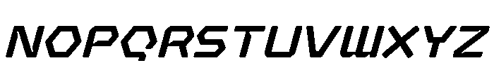 Hexaframe Regular Oblique Font UPPERCASE