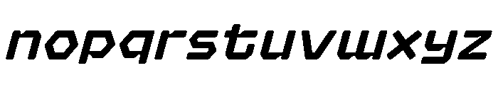 Hexaframe Regular Oblique Font LOWERCASE