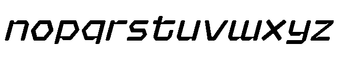 Hexaframe Thin Oblique Font LOWERCASE
