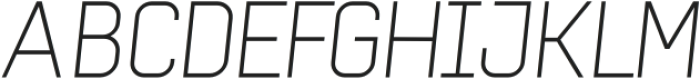 HF Gipbay Light Italic otf (300) Font UPPERCASE