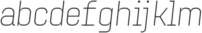 HF Gipbay Thin Italic otf (100) Font LOWERCASE