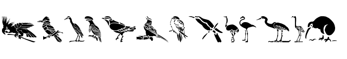 HFF Bird Stencil Font UPPERCASE