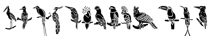 HFF Bird Stencil Font LOWERCASE