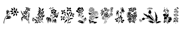 HFF Floral Stencil Font UPPERCASE