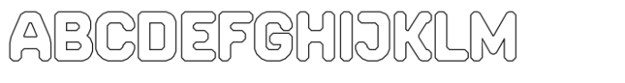 HF Lorflo Outline Font UPPERCASE