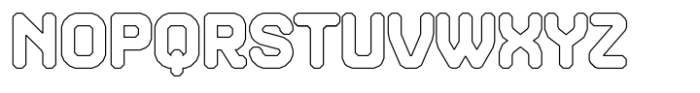 HF Lorflo Outline Font UPPERCASE