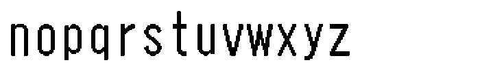HG Dot Gothic B HGDot Gothic B36-36 Font LOWERCASE
