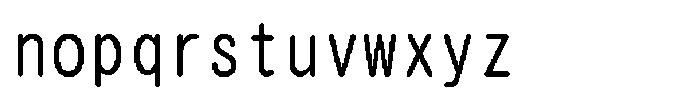 HG Dot Maru Gothic B Regular Font LOWERCASE