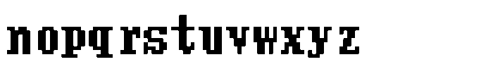 HG Dot Mincho B HGDot Mincho B14-13 Regular Font LOWERCASE