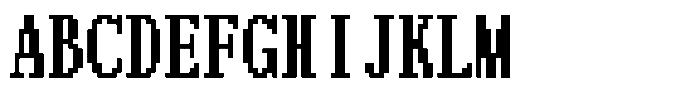HG Dot Mincho B HGDot Mincho B16-15 Regular Font UPPERCASE