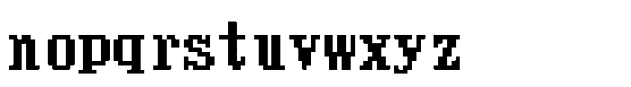 HG Dot Mincho B HGDot Mincho B16-15 Regular Font LOWERCASE