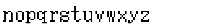 HG Dot Mincho M HGDot Mincho M14-13 Regular Font LOWERCASE